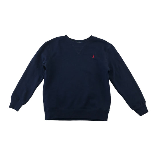 Ralph Lauren sweatshirt 6 years navy plain crew neck jersey sweater