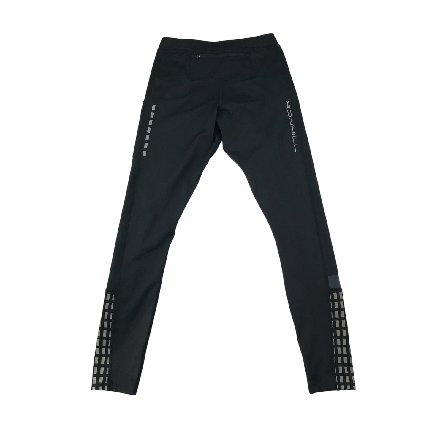 Ronhill sport leggings women's S black grey graphic detailing and logo