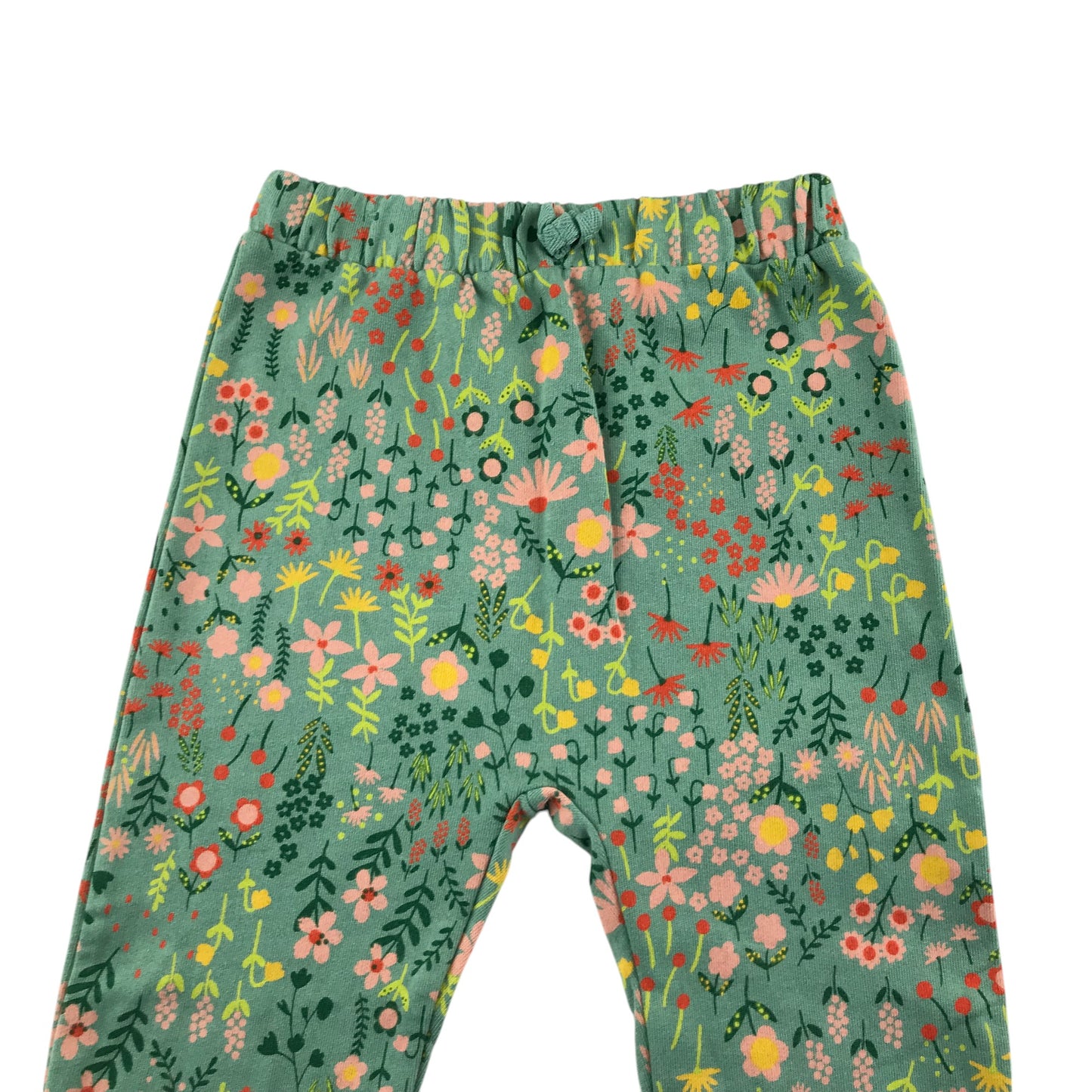 Mothercare sweater and joggers set 5-6 years green floral jerseys cotton