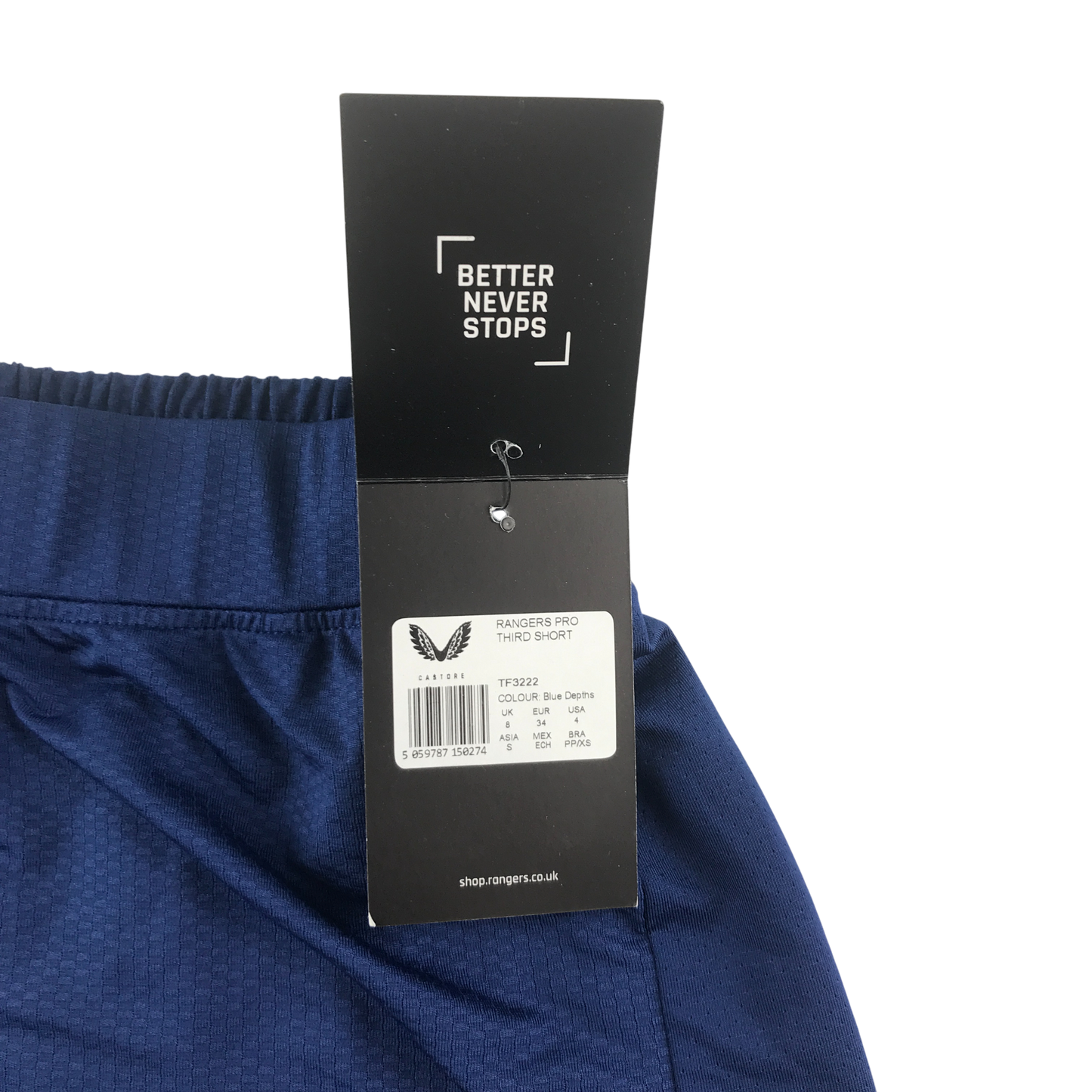 Castore Rangers FC Pro Training Shorts - Blue Depths