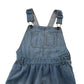 John Lewis Dungaree Dress Age 6 Blue Light Denim