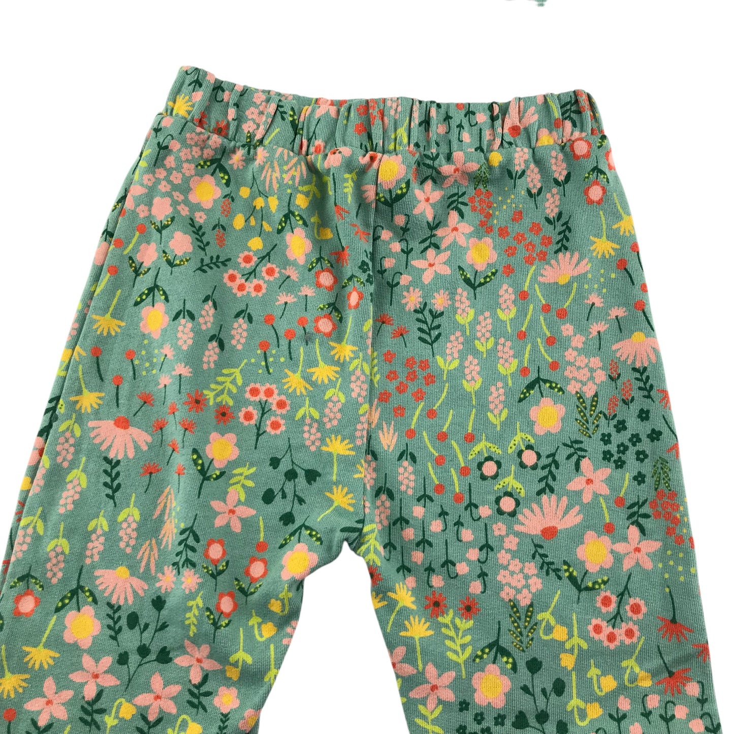 Mothercare sweater and joggers set 5-6 years green floral jerseys cotton