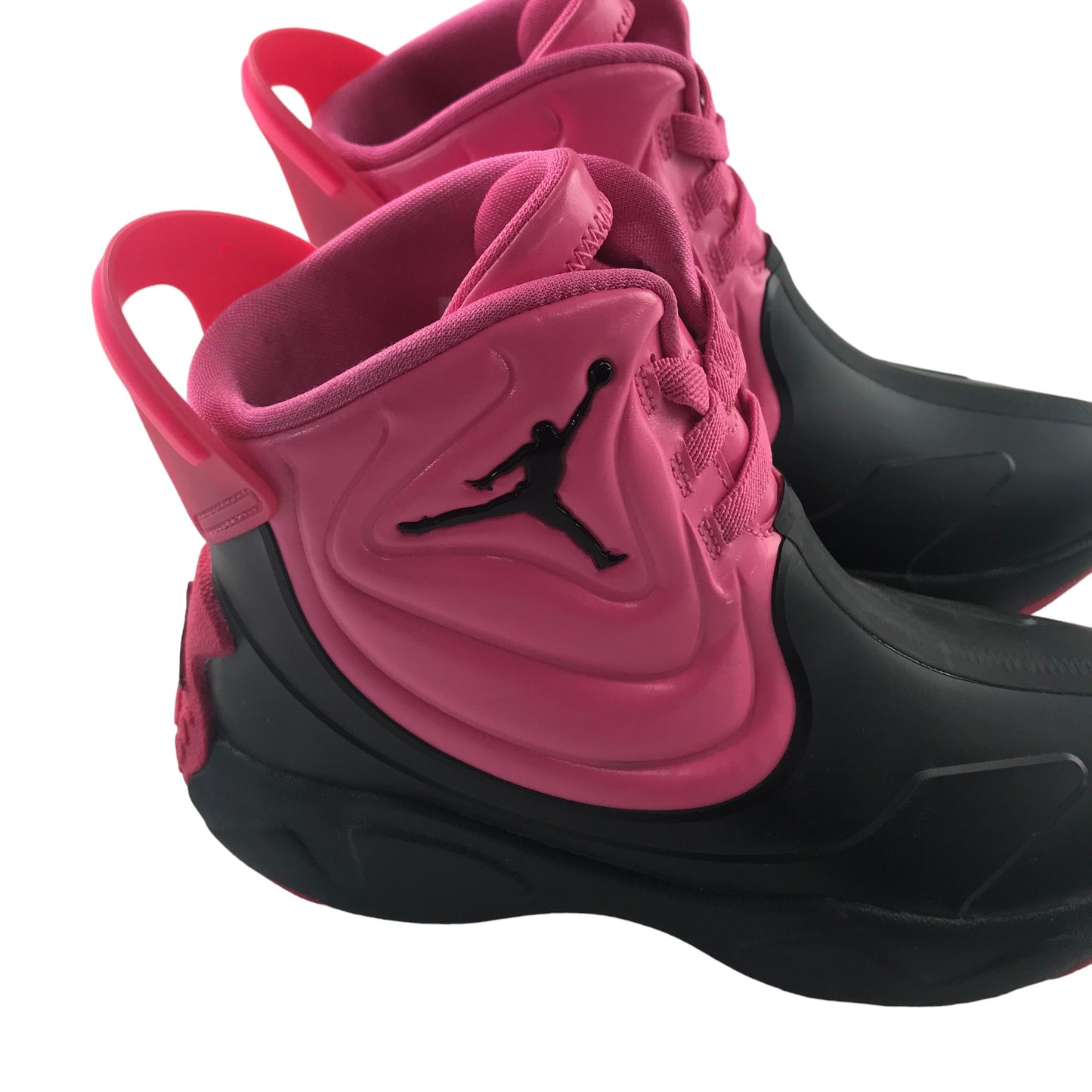 Jordan Trip 23 boots shoe size 2.5 pink and black ankle height waterproof wellies