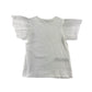MNG blouse 11-12 years white with short mesh sleeves