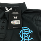 Castore Rangers Polo Shirt Black with Blue Logo