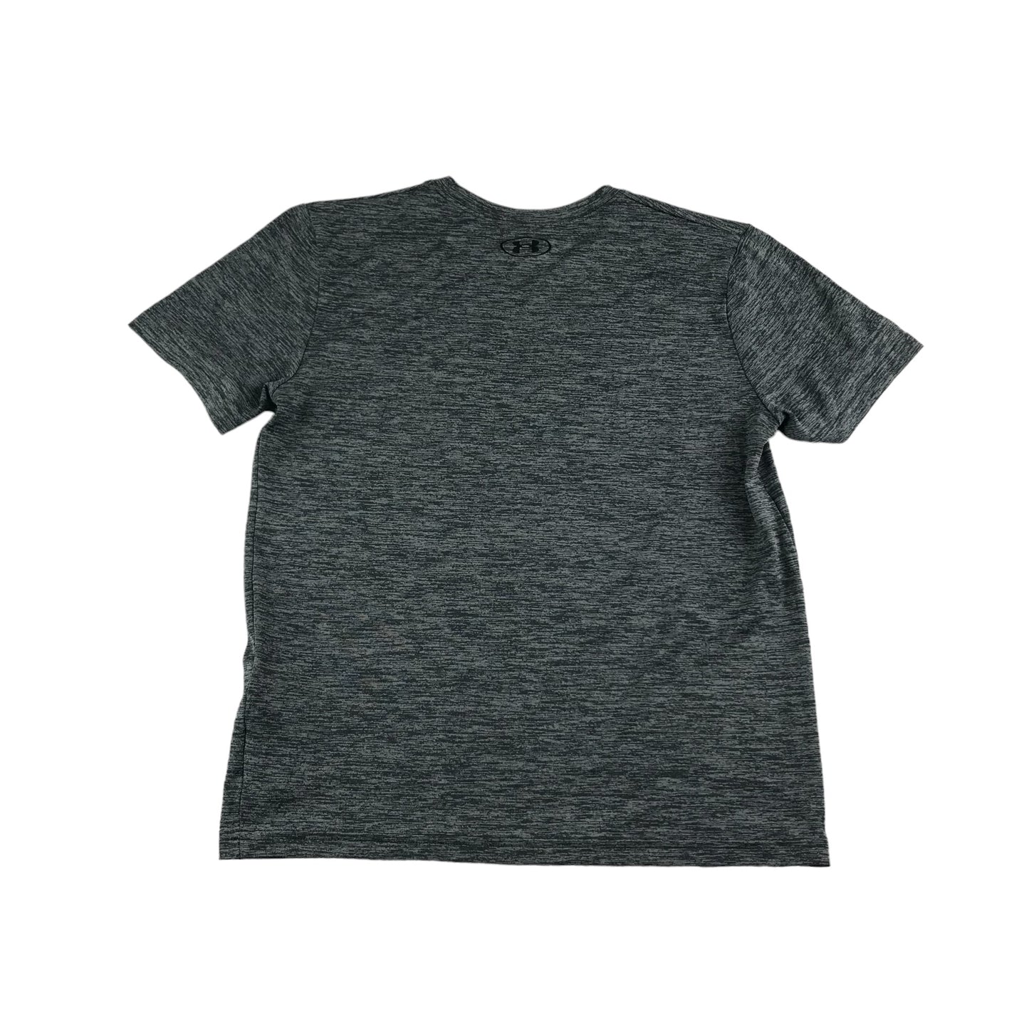 Under Armour Sports Top Age 11-12 Grey Heatgear Distressed Pattern Short Sleeve T-shirt