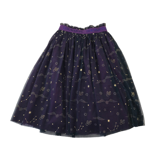 M&S Skirt Age 9-10 Purple Harry Potter Hogwarts tulle layered glittery