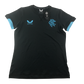 Castore Rangers Black Sports T-shirt with Blue Logo