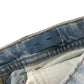 M&S shorts 8-9 years blue floral embroidery Demin ripped hem cotton