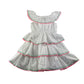 Monsoon dress 4-5 years white layered with elasticated waistband
