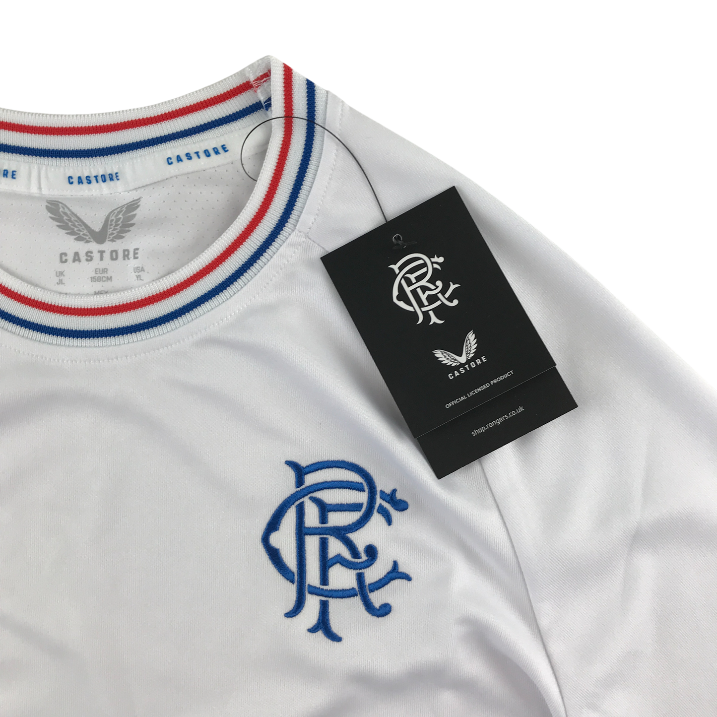 Castore Rangers FC 13-14 Years White Long Sleeved T-Shirt