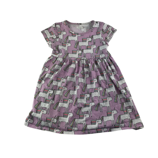 Next dress 5-6 years pink unicorn short sleeve cotton