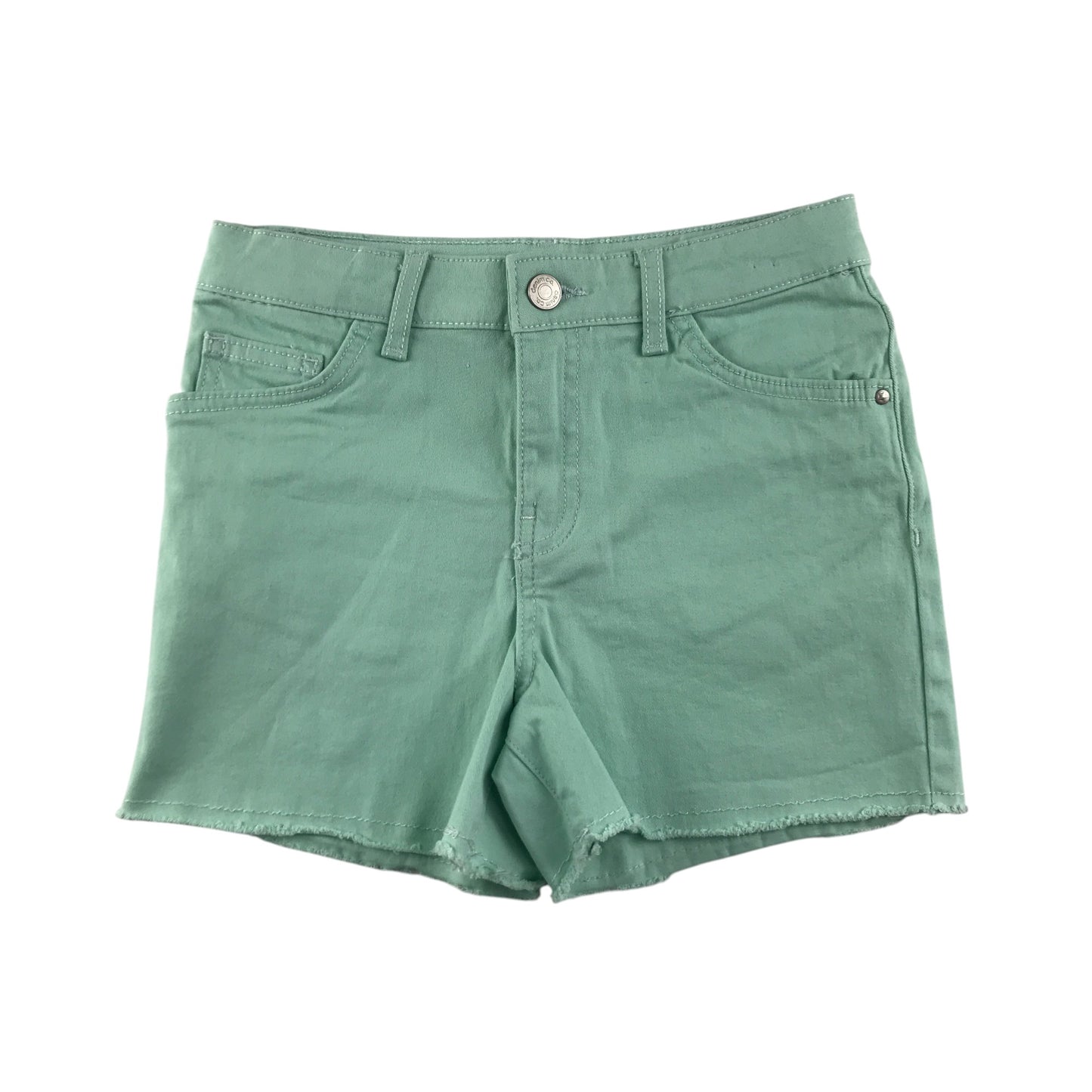 Primark shorts 9-10 years mint colour denim plain mid rise chino style
