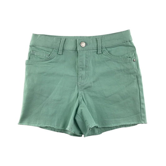 Primark shorts 9-10 years mint colour denim plain mid rise chino style