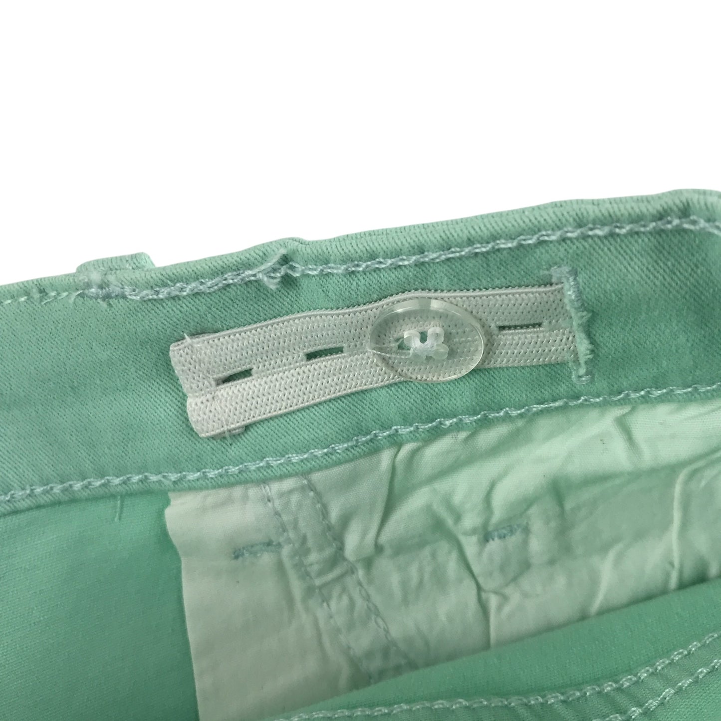 Primark shorts 9-10 years mint colour denim plain mid rise chino style