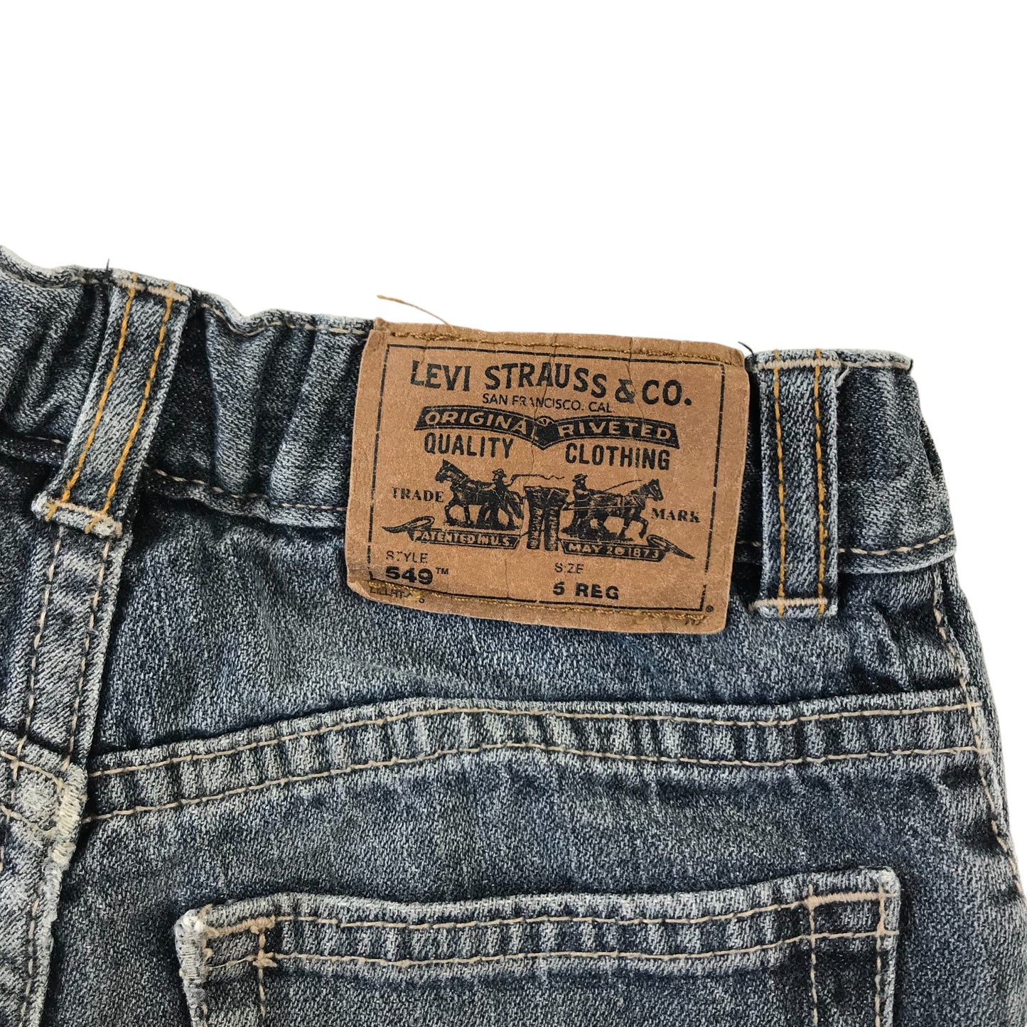 Levi's shorts 5 years blue denim ramie adjustable waist