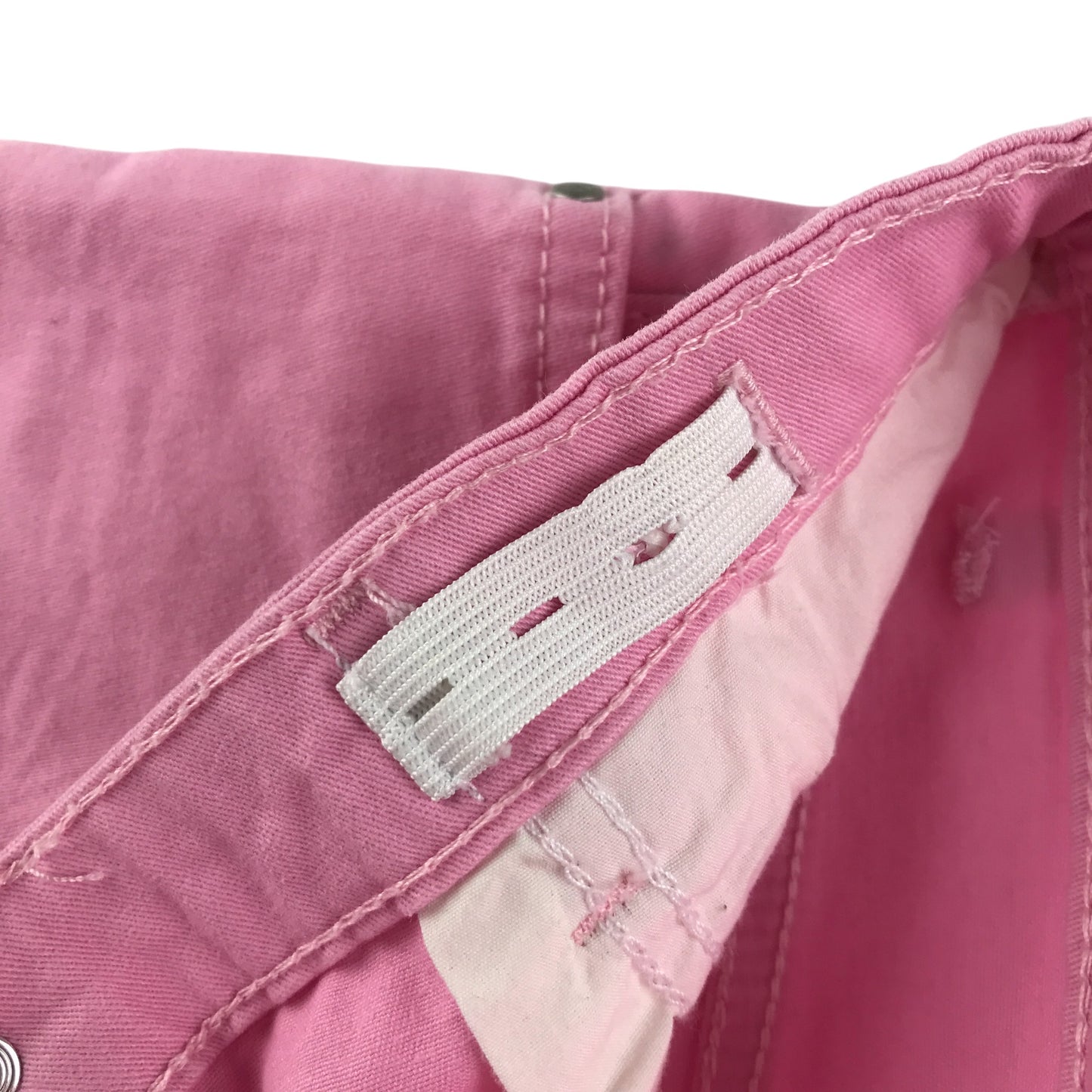Primark shorts 9-10 years pink denim plain mid rise chino style