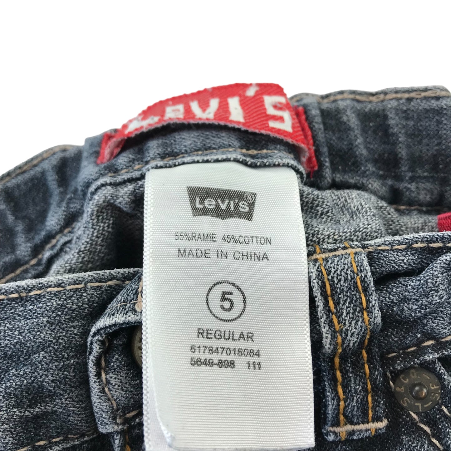 Levi's shorts 5 years blue denim ramie adjustable waist