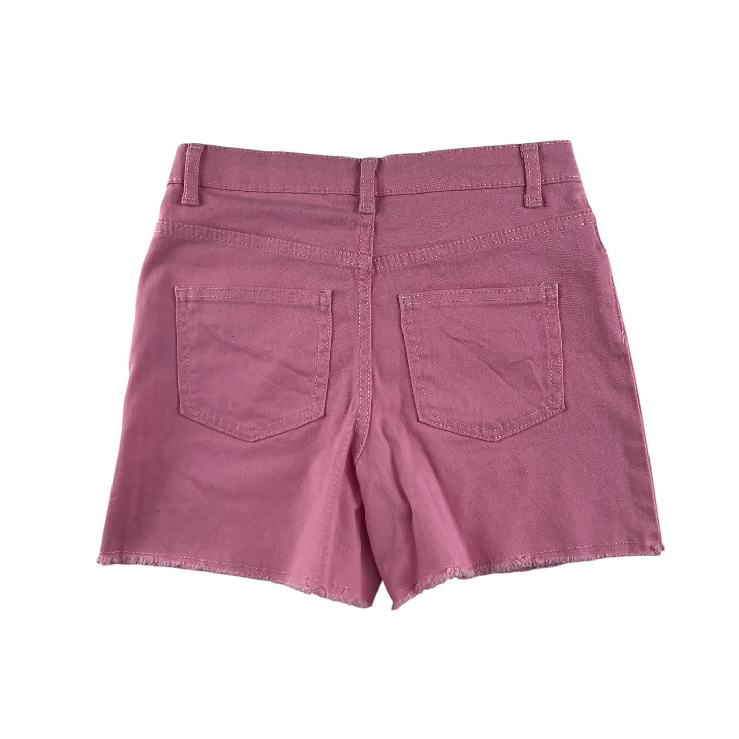 Primark shorts 9-10 years pink denim plain mid rise chino style