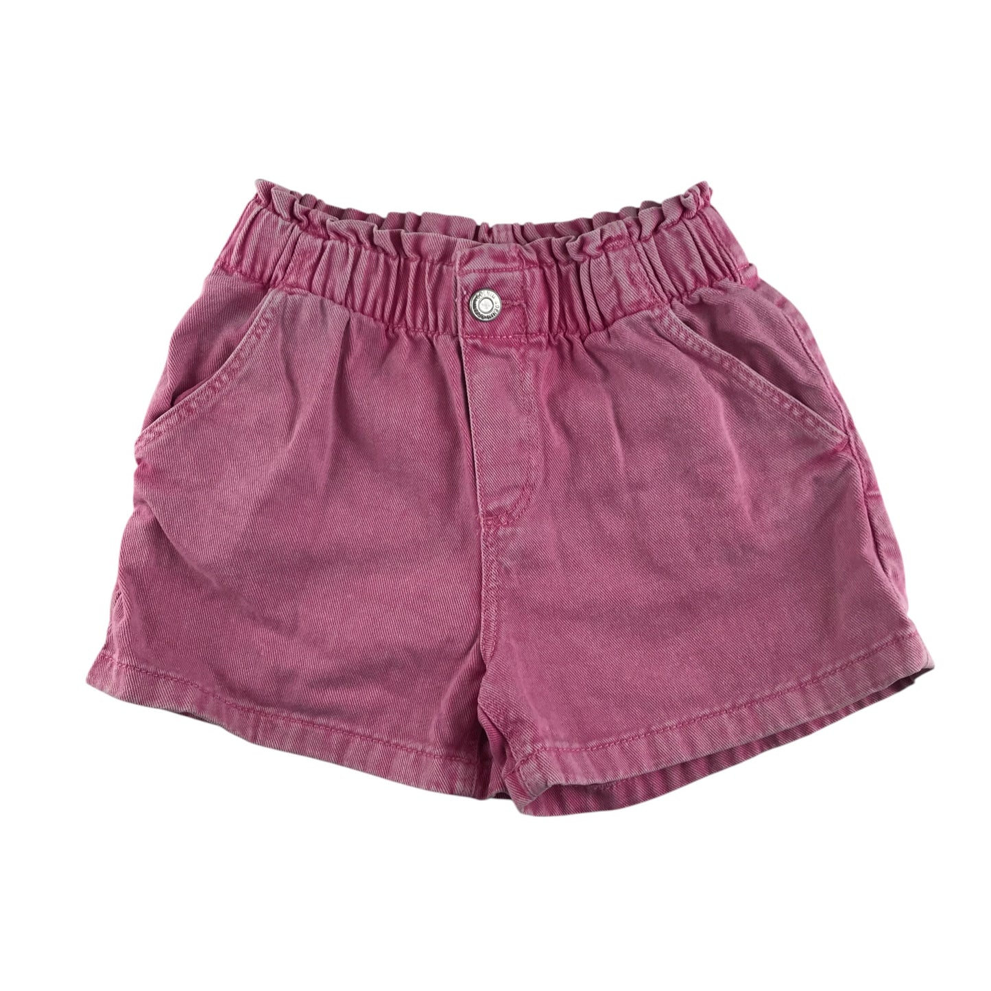 H&M shorts 9-10 years pink denim plain elasticated waist cotton