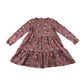 H&M dress 5-6 years burnt red unicorn print cotton