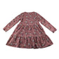 H&M dress 5-6 years burnt red unicorn print cotton
