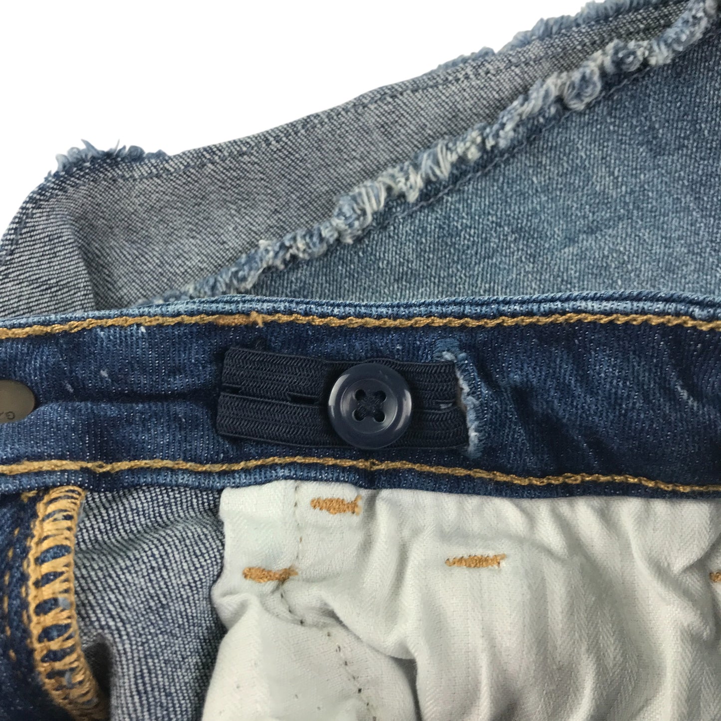 GAP shorts 9-10 years blue denim with graphic designs stretch high waist