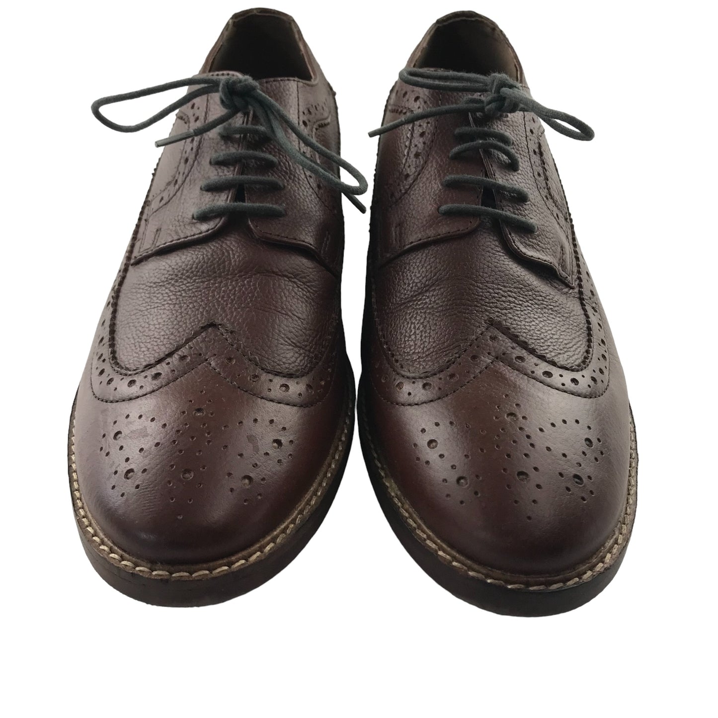 Primark brogue shoes shoe size 10 brown leather formal