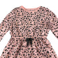 M&Co dress 5-6 years pink love heart spotted pattern cotton