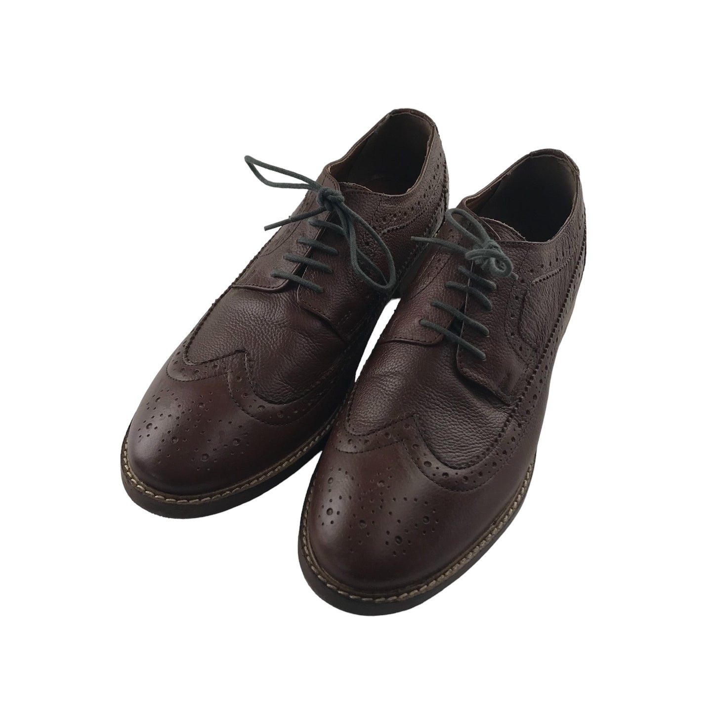 Primark brogue shoes shoe size 10 brown leather formal