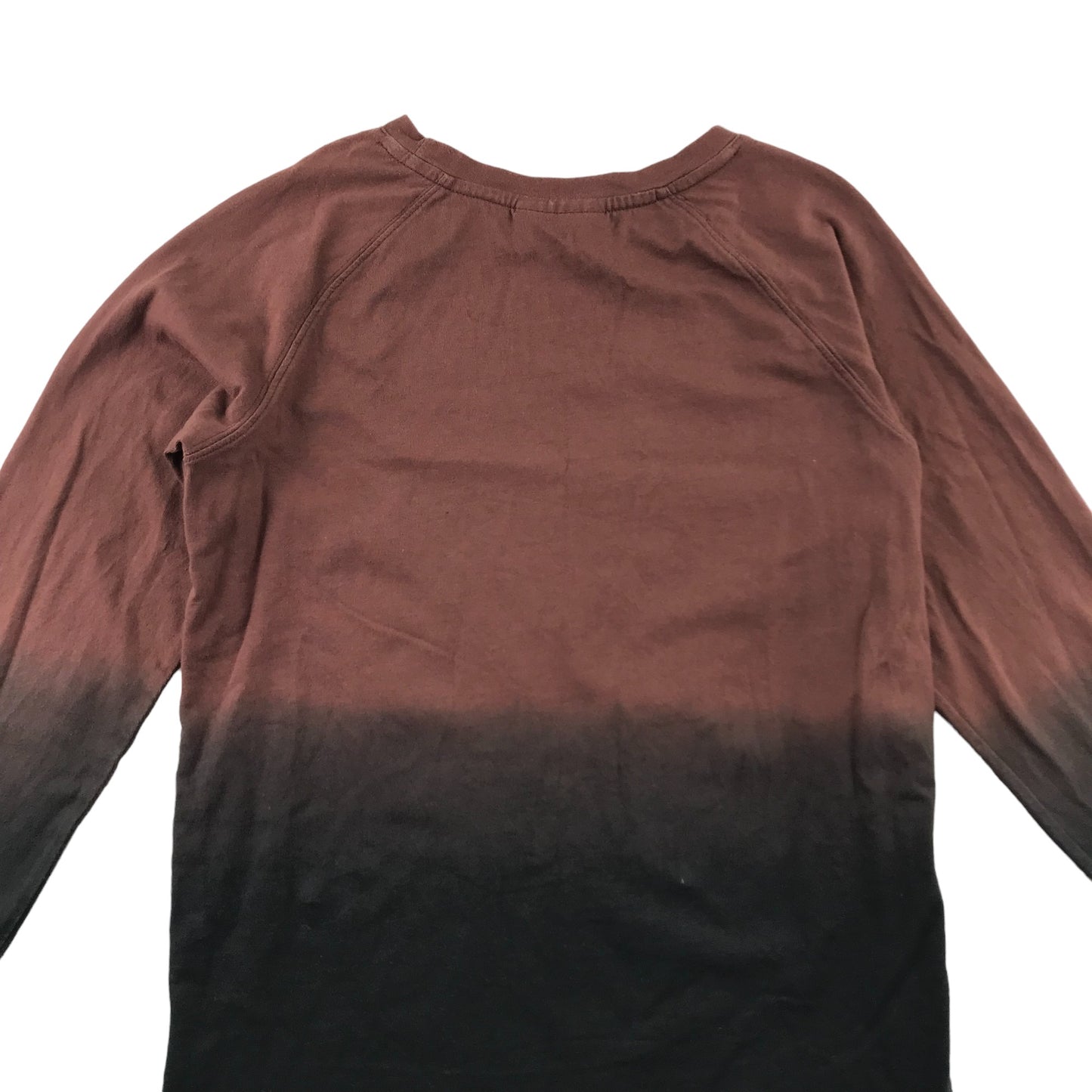 Milk Copenhagen T-shirt Age 12-13 Brown and Black Gradient Number Print Long Sleeve Cotton
