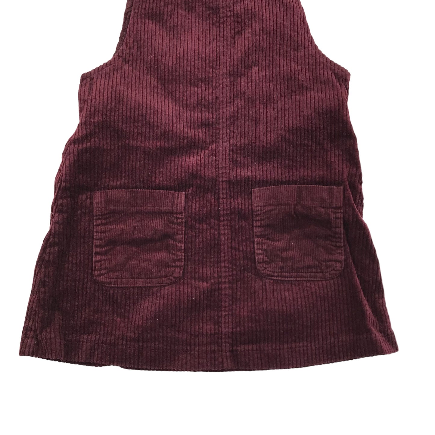 Nutmeg Dungaree Dress Age 7 Burgundy Corduroy