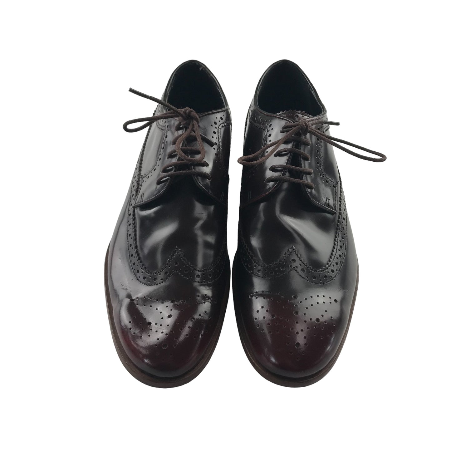 Topman brogue shoes shoe size 10 dark two tone burgundy leather formal