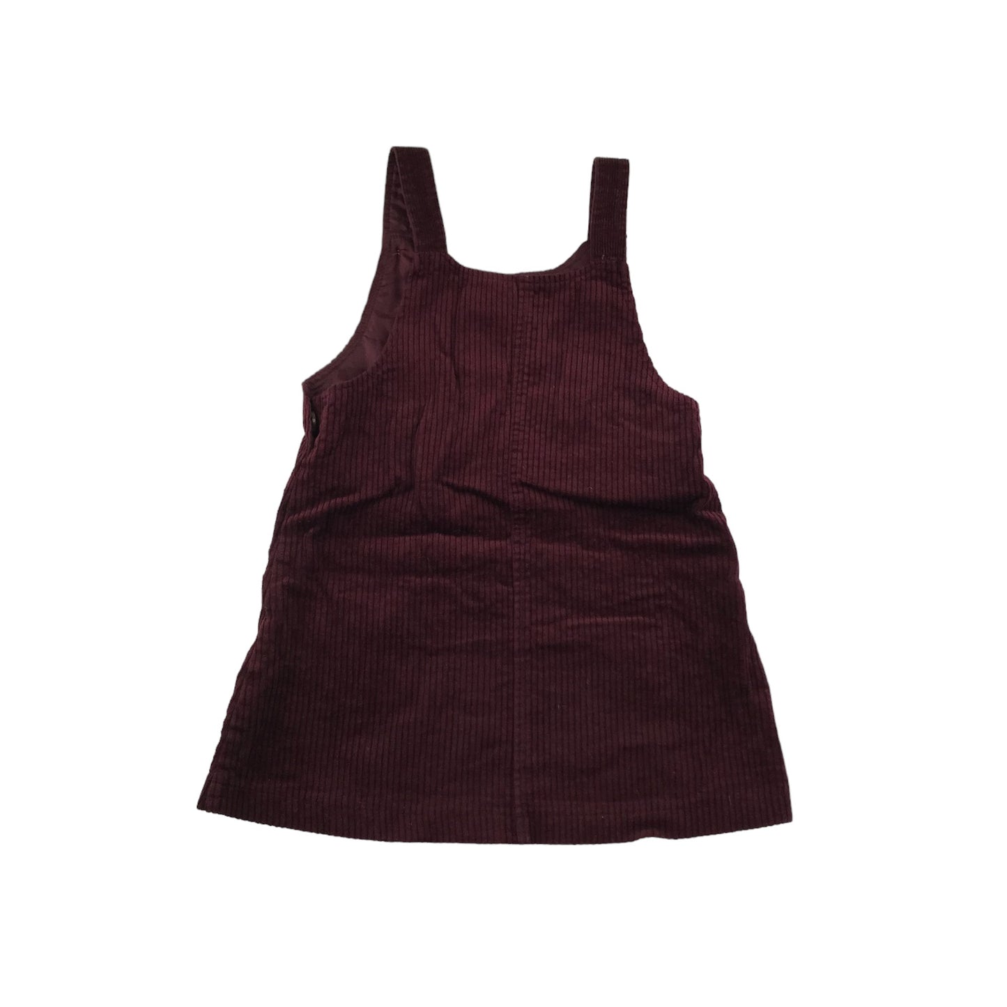 Nutmeg Dungaree Dress Age 7 Burgundy Corduroy