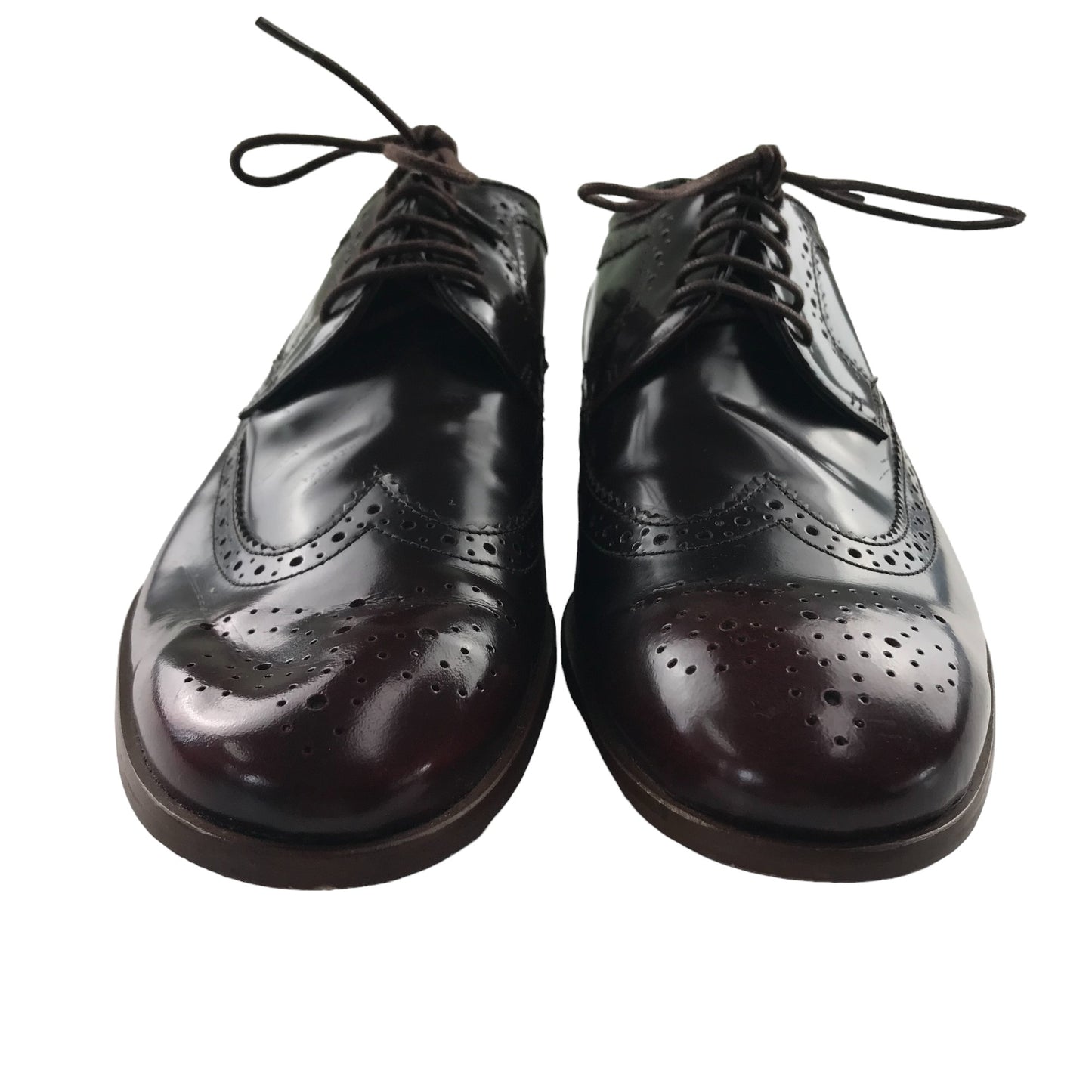 Topman brogue shoes shoe size 10 dark two tone burgundy leather formal