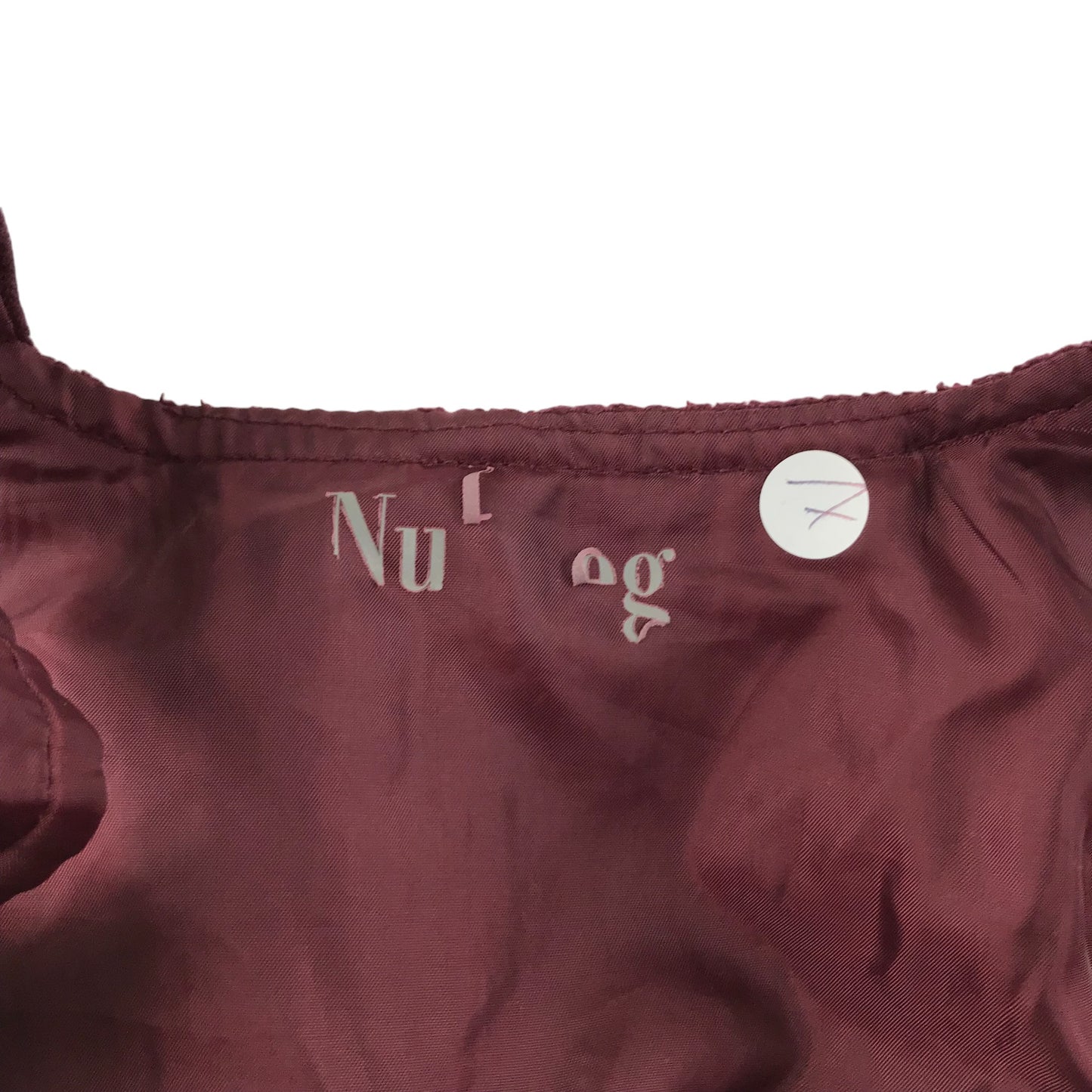 Nutmeg Dungaree Dress Age 7 Burgundy Corduroy