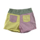 Nutmeg shorts 13-14 years yellow pink and green block colour denim cotton