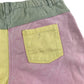 Nutmeg shorts 13-14 years yellow pink and green block colour denim cotton