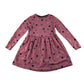 M&S dress 6-7 years pink long sleeve polka dot