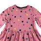M&S dress 6-7 years pink long sleeve polka dot