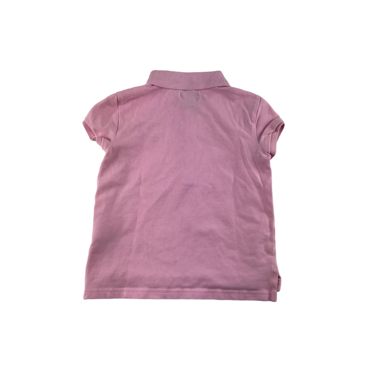 Ralph Lauren Polo Shirt Age 4-6 Pink Short Sleeve Cotton