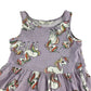 H&M dress 7-8 years purple unicorn print cotton