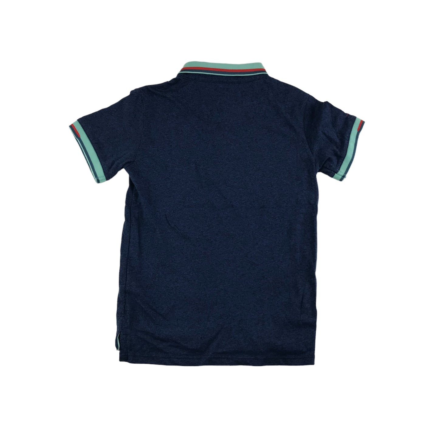 Ted Baker Polo Shirt Age 5-6 Blue Tone Panelled Short Sleeve