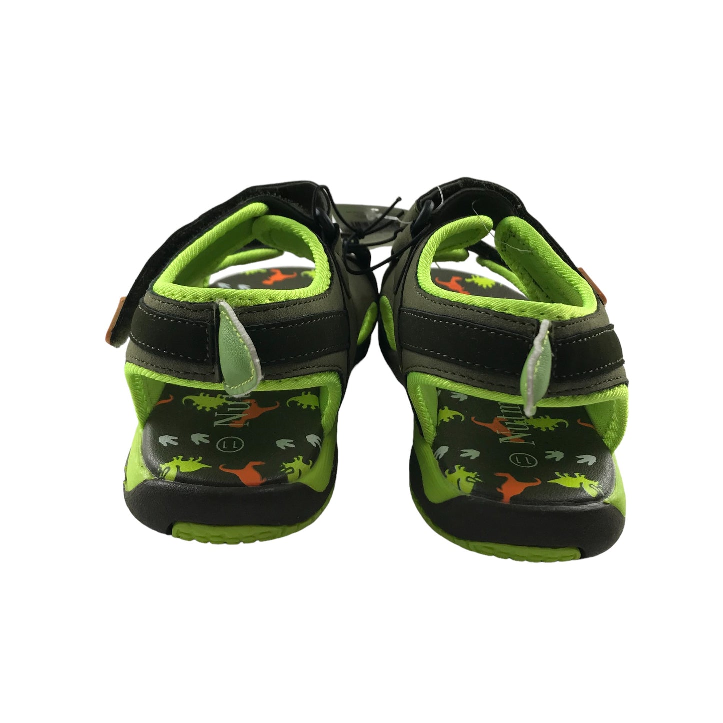 Nutmeg Sandals Shoe Size 11 Junior Khaki Green Monster with Straps