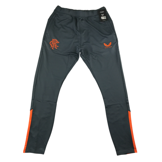 Castore Rangers FC Coaches Training Pants with Orange logo - Grey
