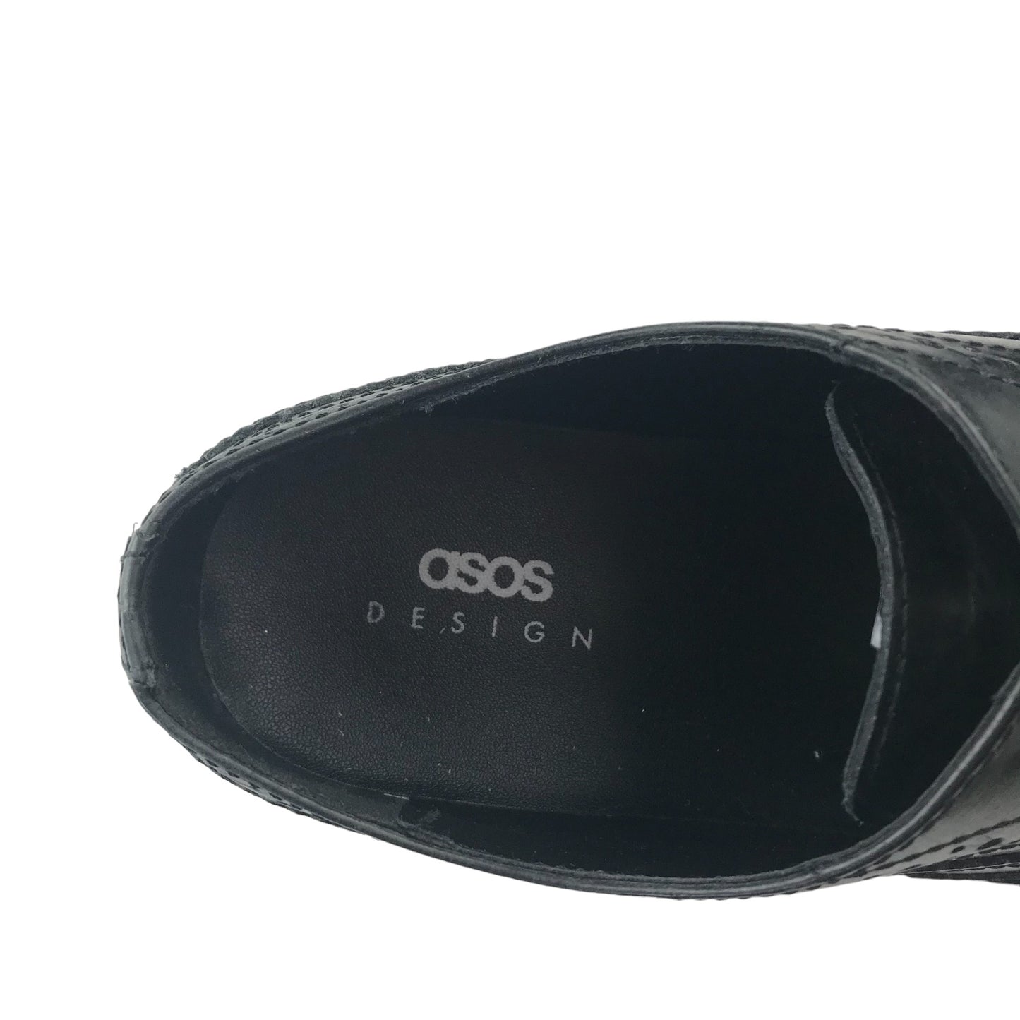 Asos Design brogue shoes shoe size 8.5 black leather formal