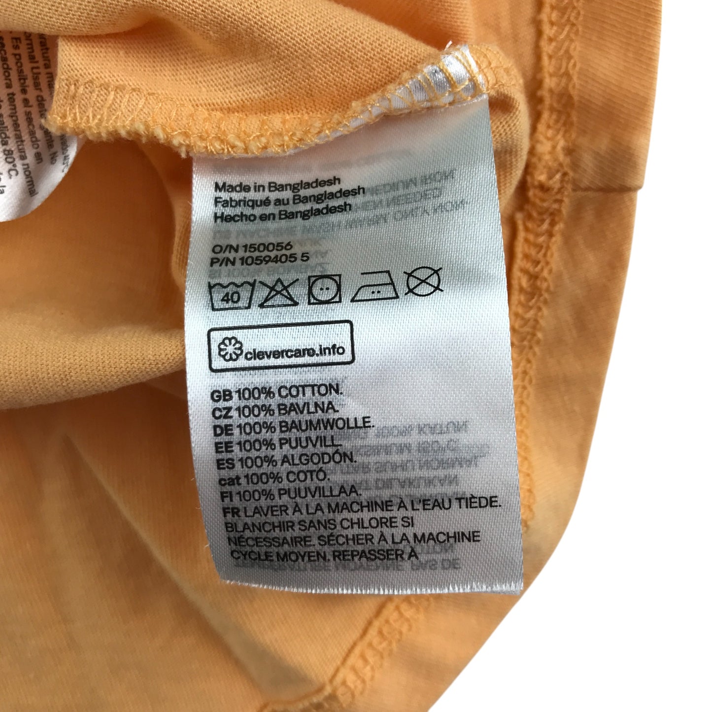 H&M dress 9-10 years orange Peanuts graphic designs cotton