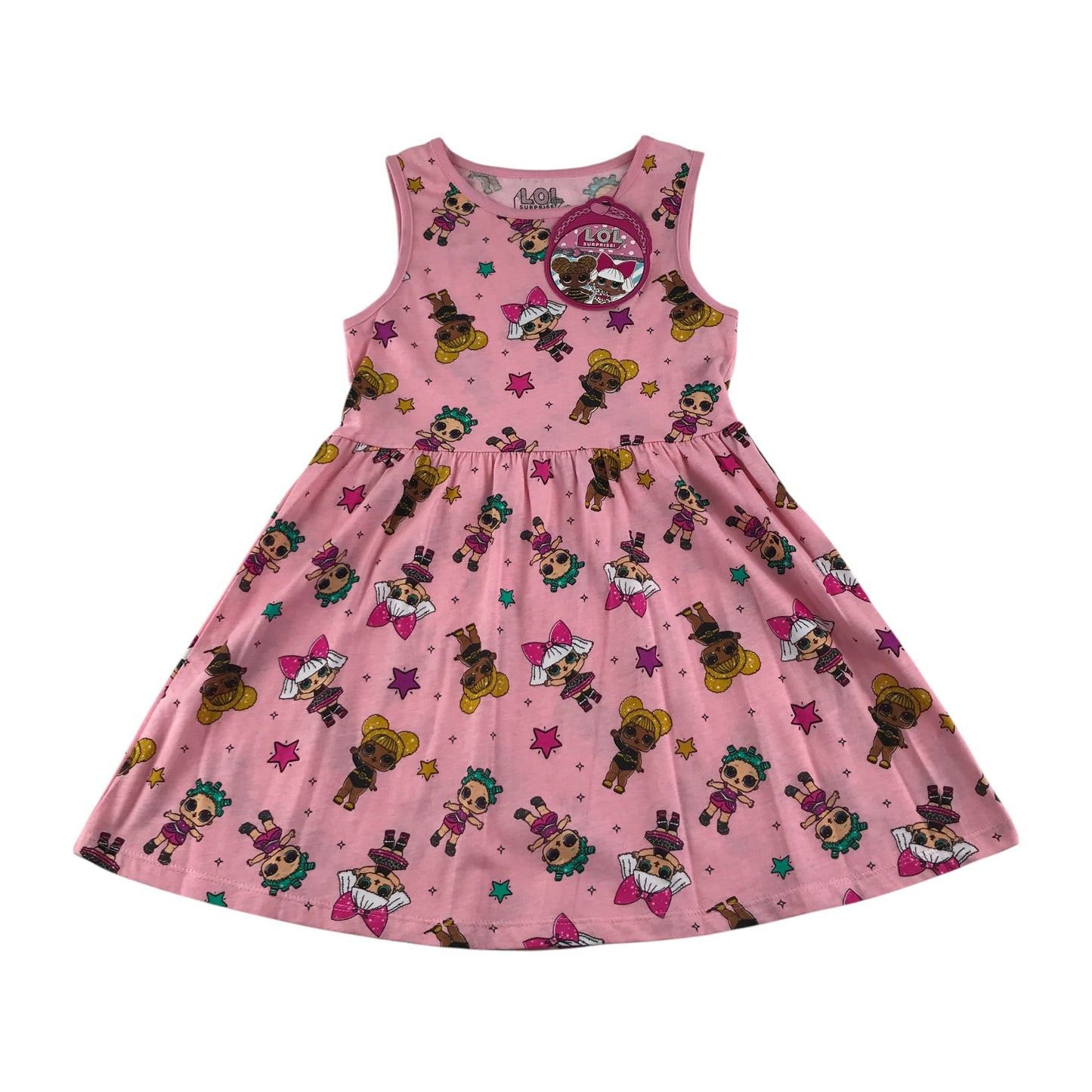 Primark dress 8-9 years pink LOL Surprise graphic design print cotton