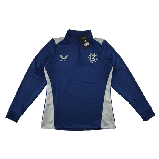 Castore Rangers FC Coaches Matchday 1/4 Zip Midlayer - Blue