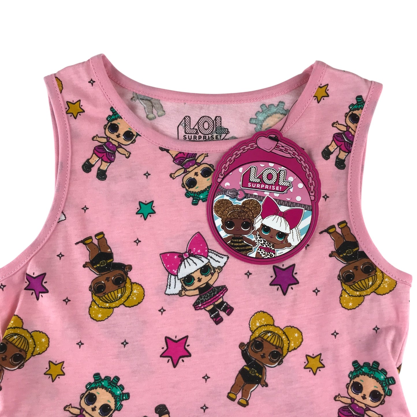 Primark dress 8-9 years pink LOL Surprise graphic design print cotton